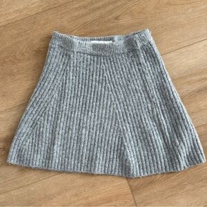 Zara Light Gray Ribbed sweater Skirt sz 11/12